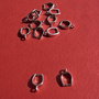 Agatatoare brioleta / pandant din argint .925 rodiat aprox 2.5x7x11 mm (cu anoul)