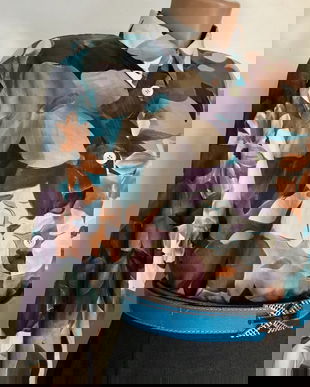 Bluza imprimeu flori exotice