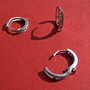 Tortite cercei cu inchidere din argint .925 rodiat cu zirconii aprox 3x15x17 mm (cu anoul)