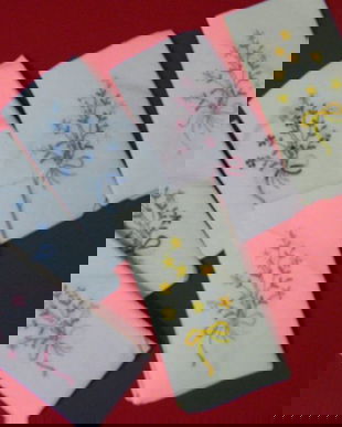 Nou-set 6 batiste brodate