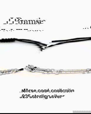 Bratara minimalista personalizata " I promise" - cod morse / Bratari personalizate