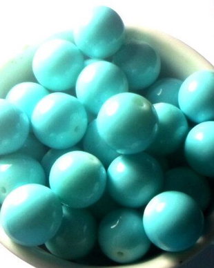 Margele sticla light blue 12 mm cal. III