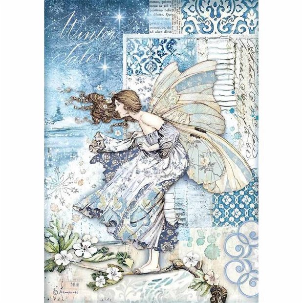 Hartie de orez pentru decoupage A4- Fairy in the wind- 38608