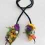 REZERVAT - Cordon/ Colier impaslit cu floricele multicolore