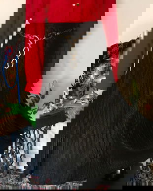 Fusta neagra , material tip snake -leather