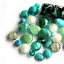 Mix margele Murano cal. a ll-a, Amazing Turquoise, 80 g (cod 3470)