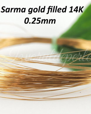 Sarma gold filled 14K, 0. 25mm (0.5m)