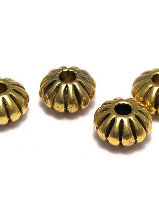 Distantier metalic, auriu antichizat, 8x5 mm