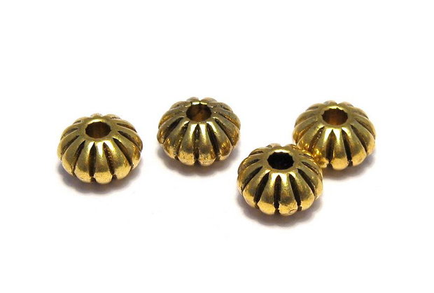 Distantier metalic, auriu antichizat, 8x5 mm