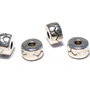 Distantier metalic, argintiu antichizat, 5x3 mm