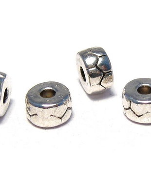 Distantier metalic, argintiu antichizat, 5x3 mm