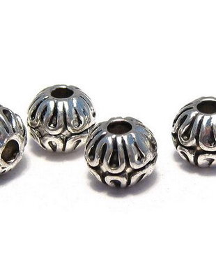 Distantier metalic, argintiu antichizat, 6x5 mm