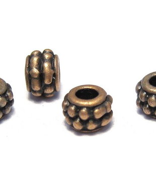 Distantier metalic, cupru, 6.5x4.5 mm
