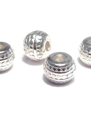 Distantier metalic, argintiu, 7x5 mm
