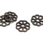 Distantier metalic, antic bronz, 9x1.5 mm