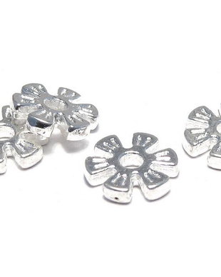 Distantier metalic, argintiu , 8x8 mm
