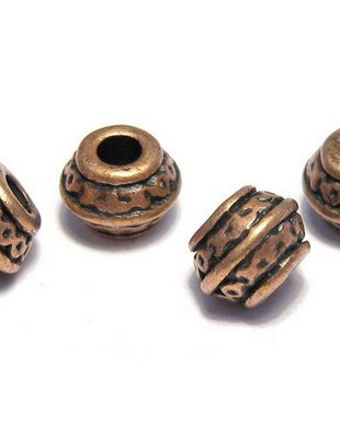 Distantier metalic, cupru, 9x7 mm