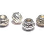 Distantier metalic, argintiu antichizat, 9x7 mm