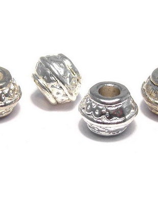 Distantier metalic, argintiu antichizat, 9x7 mm