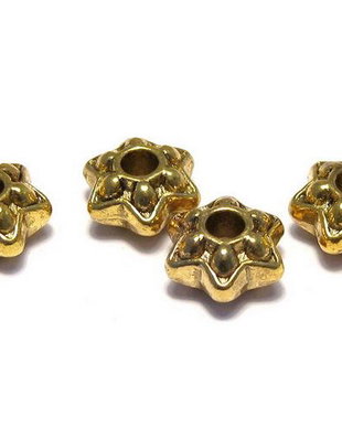 Distantier metalic, auriu antichizat, 9x5 mm