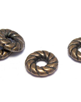 Distantier metalic, cupru, 8x2 mm