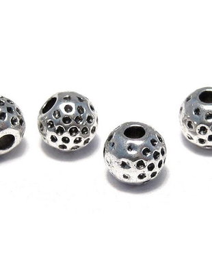 Distantier metalic, argintiu antichizat, 6x5 mm