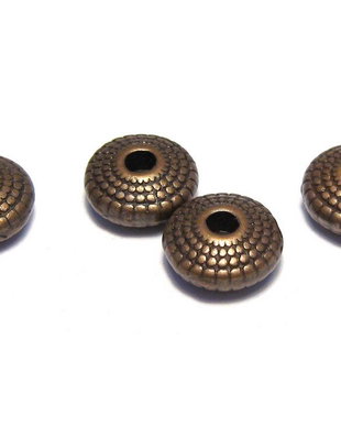 Distantier metalic, cupru, 8x4 mm