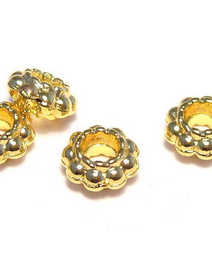 Distantier metalic, auriu, 6x3 mm