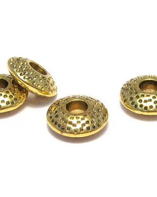 Distantier metalic, auriu antichizat, 8x3 mm