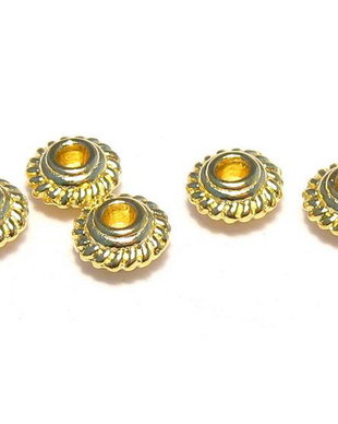 Distantier metalic, auriu, 5x3 mm