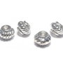 Distantier metalic, argintiu, 6x4 mm