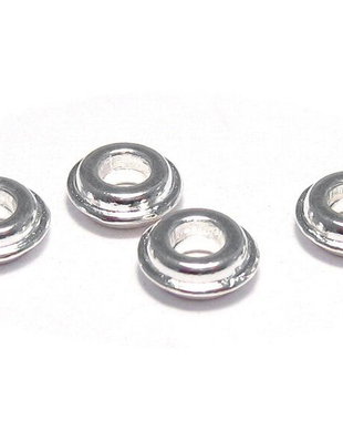 Distantier metalic, argintiu, 6x2.5 mm