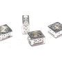 Distantier metalic, argintiu, 5x3 mm
