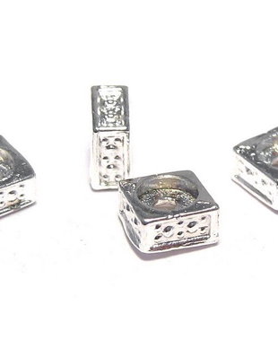 Distantier metalic, argintiu, 5x3 mm