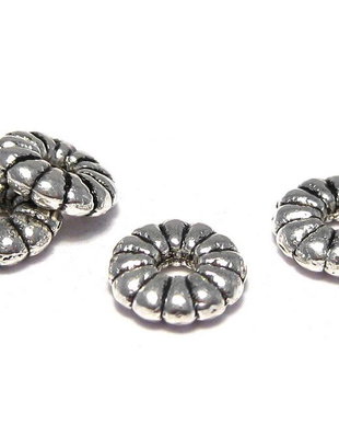 Distantier metalic, argintiu antichizat, 7x2 mm