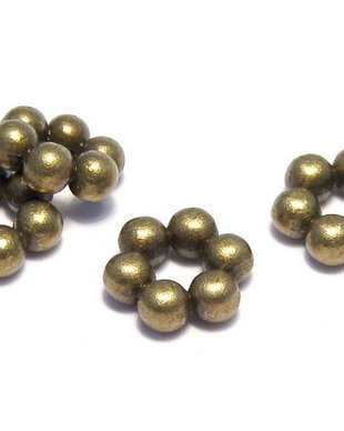 Distantier metalic, bronz, 8x3 mm