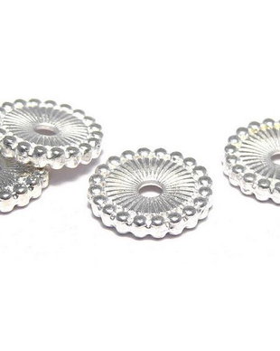 Distantier metalic, argintiu, 12x2 mm