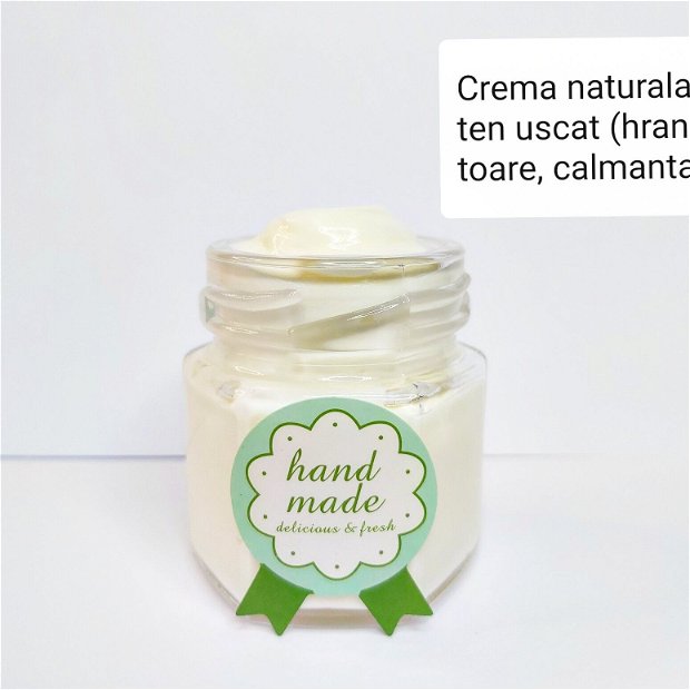 Crema naturala - ten uscat (hranitoare, hidratanta, calmanta) - 50ml