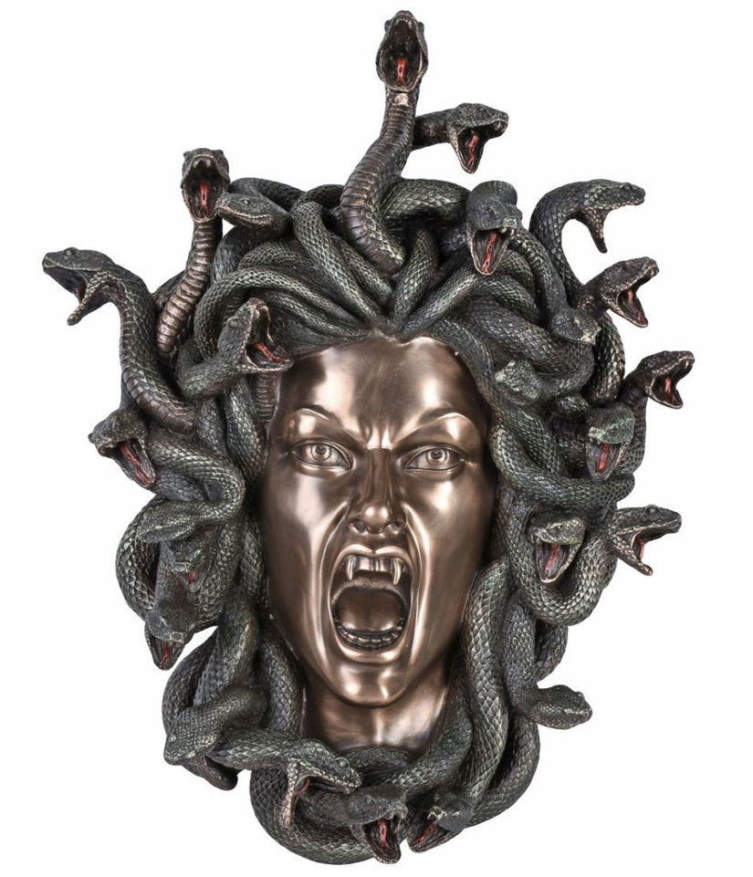 Decoratiune Medusa de pus pe perete din rasini