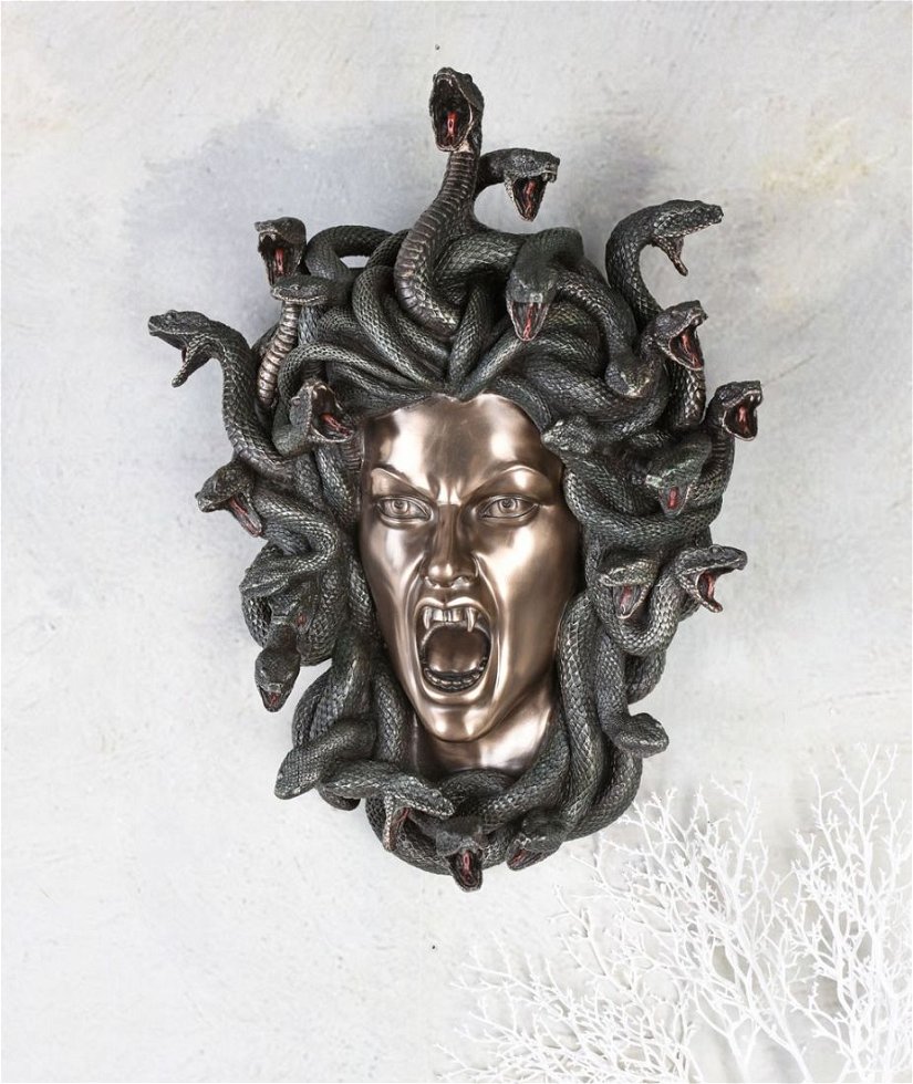 Decoratiune Medusa de pus pe perete din rasini