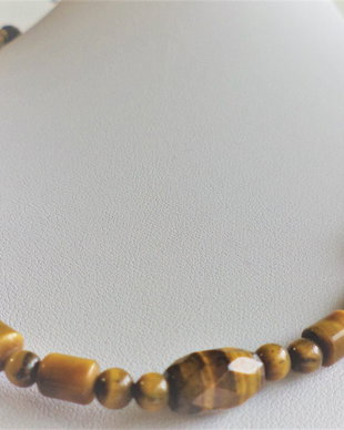 Set handmade colier si cercei din ochi de tigru