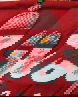 Panou cu buzunare decor Craciun