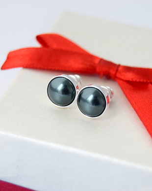 Cercei Swarovski Perluta - Tahitian Look Pearl / Argint 925