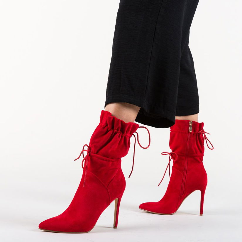 Botine Nicky Rosii
