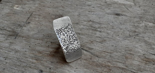 Inel zamac,  reglabil, platou 50x20 mm