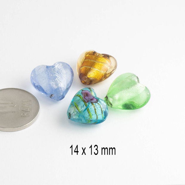 Lampwork, 14 x 13 mm, L - 19