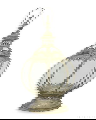 Felinar din alama masiva antichizata