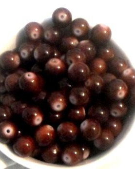 Margele sticla maro deschis 8 mm cal. III