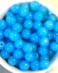 Margele sticla blue 8 mm cal. III