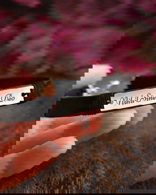 "Nihil Sine Deo" ( Nimic fara Dumnezeu) bratara din piele naturala si placuta din argint gravata, cadou tata, cadou sot, cadou prieten, cadou iubit, cadou Craciun, cadou aniversare, cadou onomastica